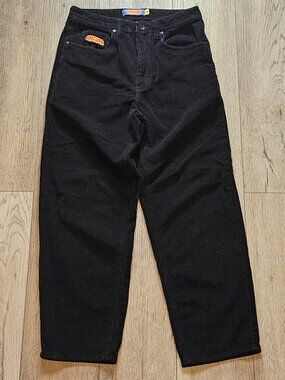 Empyre Loose Fit Corduroy Pants Black Mens 28x25 Y2K Skate Baggy Cords 1255